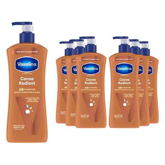 Vaseline Intensive Care Cocoa Radiant Body Lotion, 9 pack, 600ml for Dry Skin - Image 1