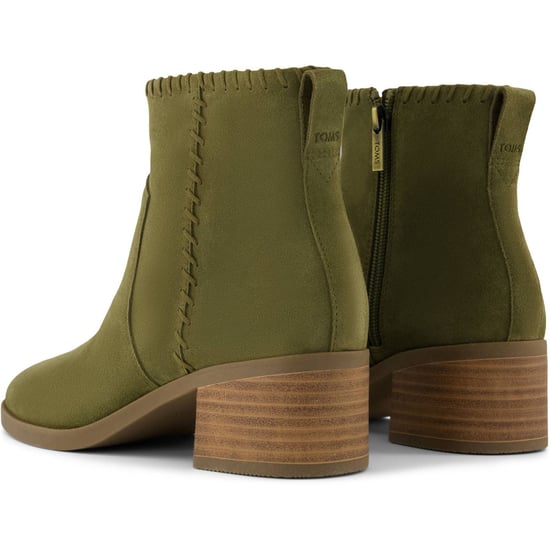 TOMS Delilah Hakken Suède Dames Khaki Enkelboots - Image 2