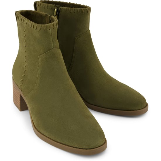 TOMS Delilah Hakken Suède Dames Khaki Enkelboots - Image 3