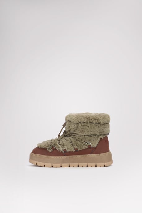 Pajar Womens Cyra Snow Boots Taupe/Dark Brown - Image 3