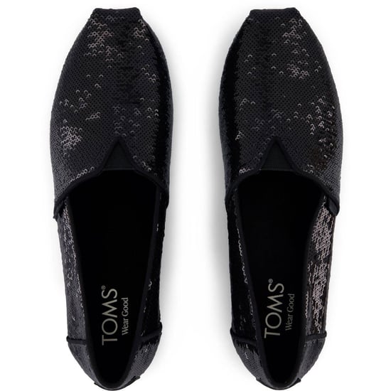 TOMS Alpargata Pailletten Textiel Dames Zwarte Espadrilles - Image 5