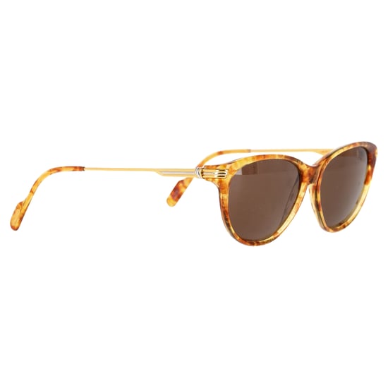 Cartier Paris Eclat Miel Dore Plated Sunglasses in Brown Acetate - Image 3