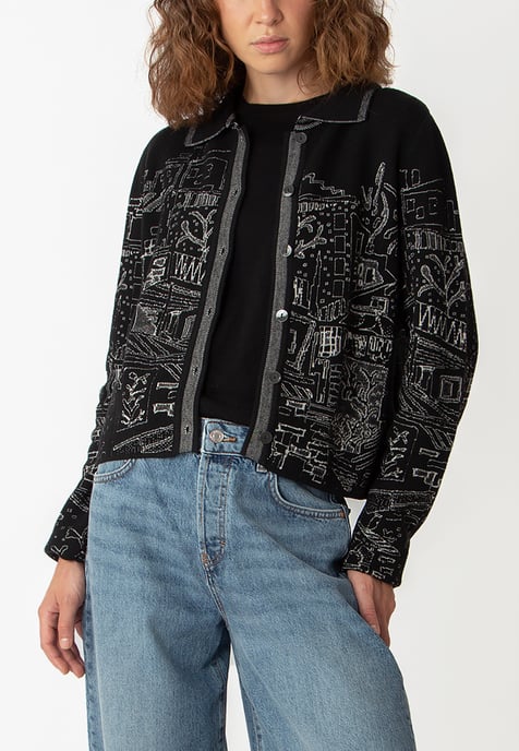Jacquard Jacket, Favela Pattern - Image 3