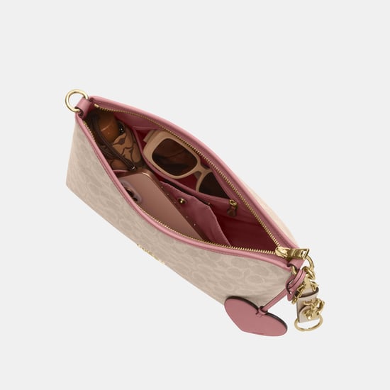 Laurel Shoulder Bag In Signature Canvas With Heart Charm - Image 2