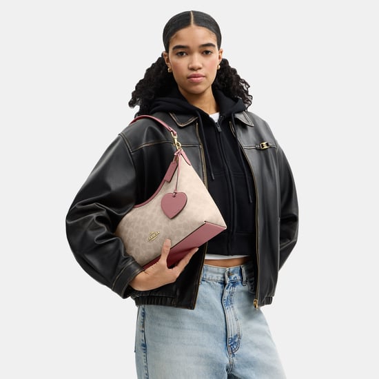 Laurel Shoulder Bag In Signature Canvas With Heart Charm - Image 5