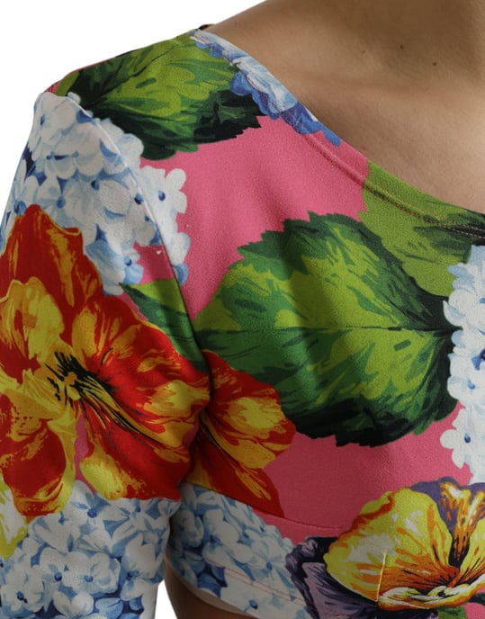 Bloemige Korte Top met Lange Mouwenstijl - Image 6