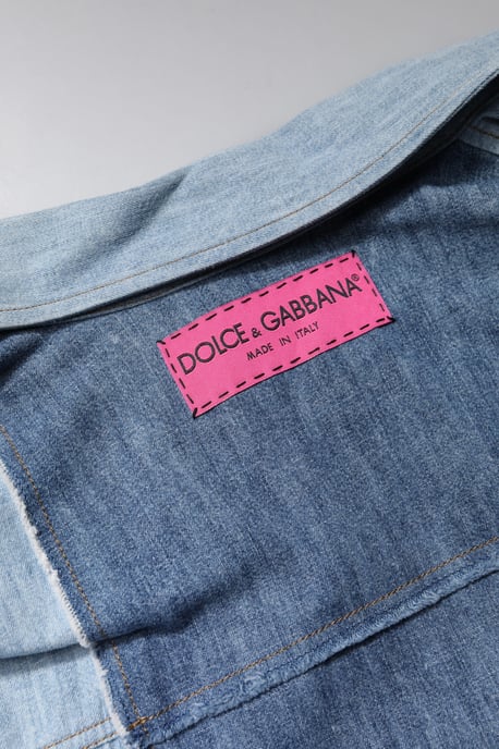Patchwork Denim Shirt Lange Mouwen - Image 6