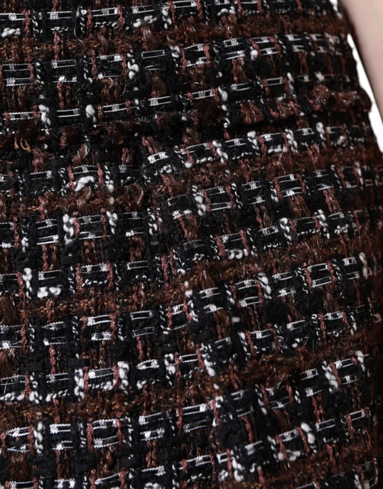 Plissé-tweed minirok - Image 5