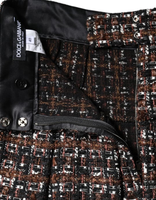 Plissé-tweed minirok - Image 6