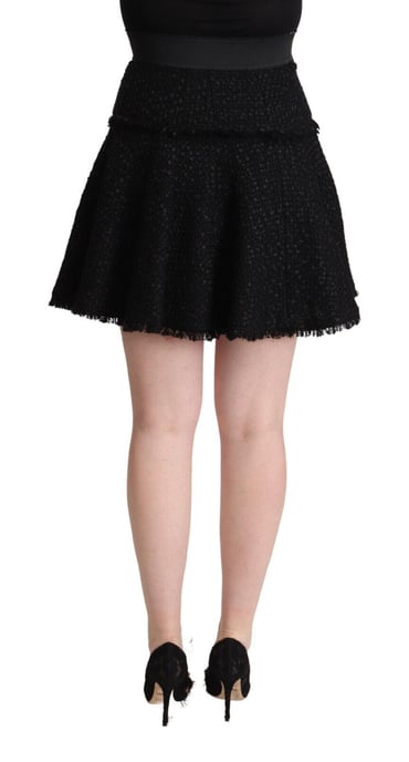 Tweed Mini Rok Zwart A-lijn - Image 3
