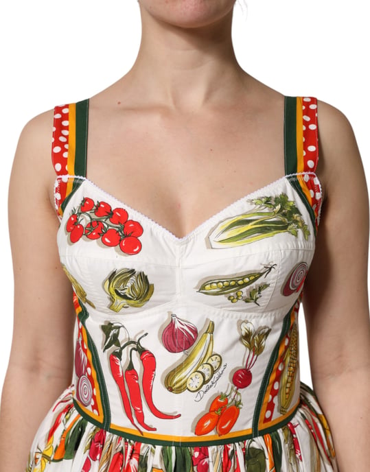 Groene Print Ruffle Midi Jurk - Image 5