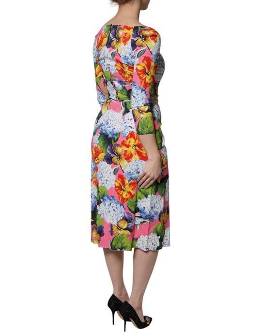 Bloemenprint Midi-jurk met Zijsplit - Image 5