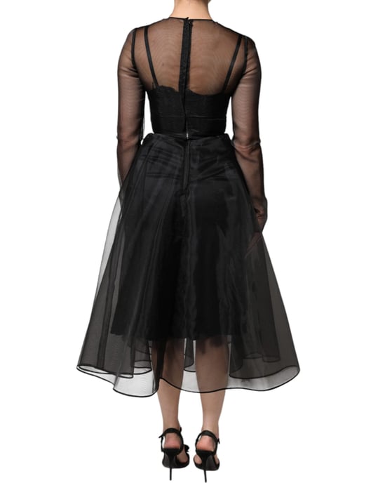 Black Aline Midi Dress - Image 4