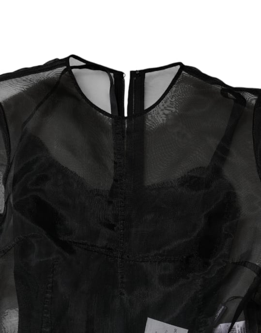 Black Aline Midi Dress - Image 6