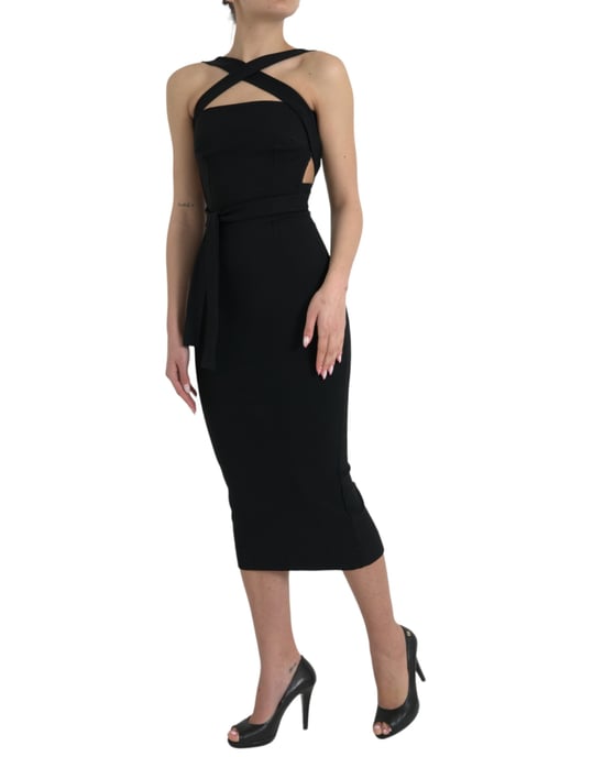 Korshalsad Bodycon Midiklänning - Image 2