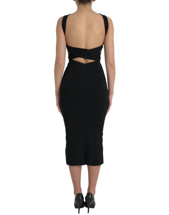 Korshalsad Bodycon Midiklänning - Image 3