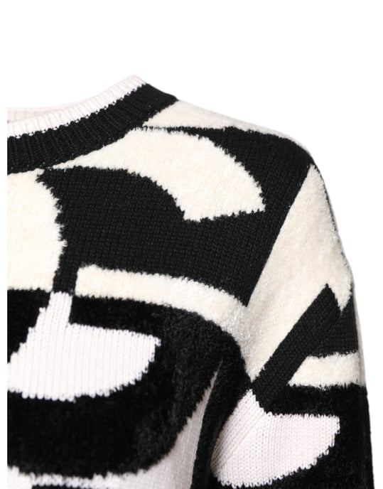 Geometric Pattern Knit Sweater - Image 3