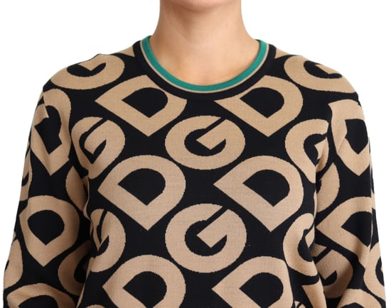 Dg Stickad Tröja Beige Svart Tsh5538 - Image 3
