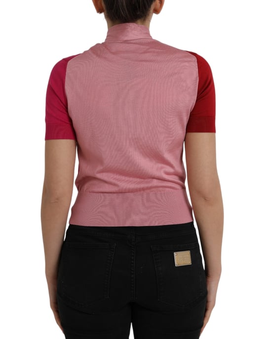 Dolce Gabbana Knit Top Short Sleeves Bow Tie - Image 3