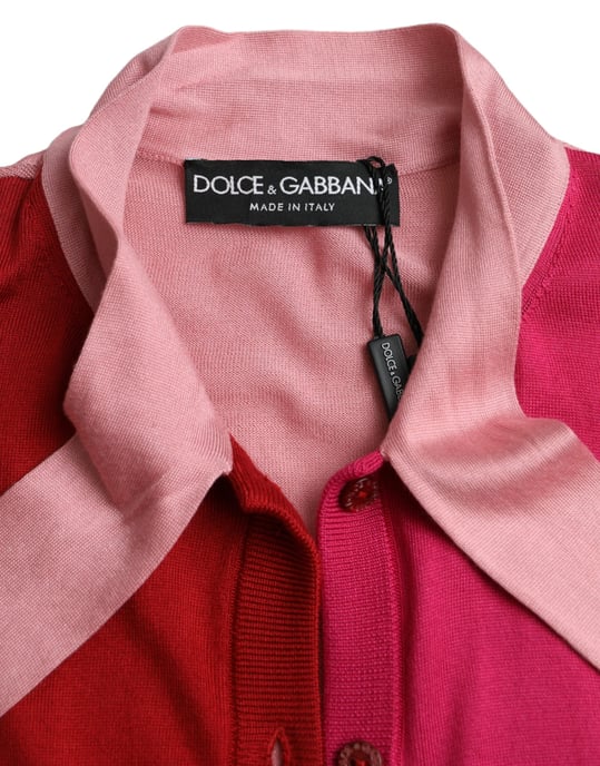 Dolce Gabbana Knit Top Short Sleeves Bow Tie - Image 5