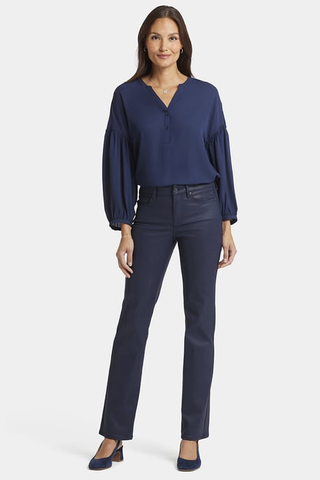 Marilyn Rechte Jeans Donkere Blauw Coating Premium Denim | Sterrenloze Lucht Coated - Image 4