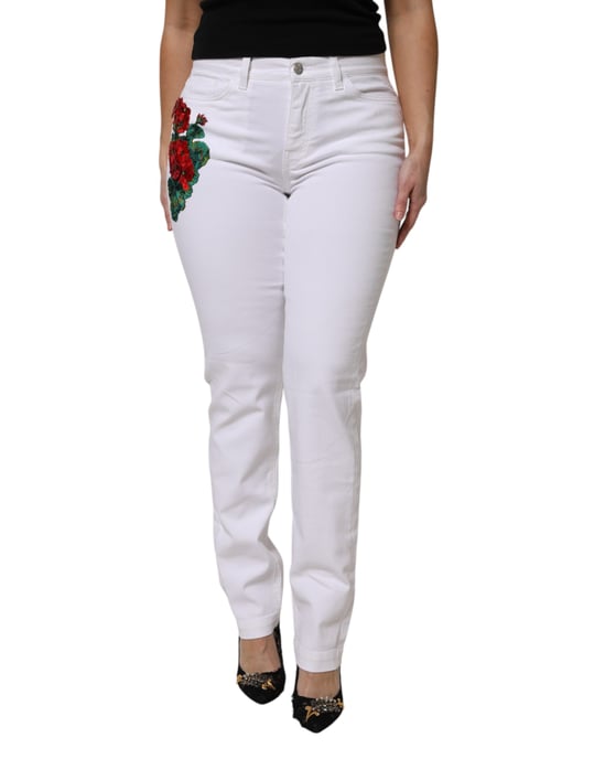 Bloemengebrodeerde Rechte Jeans - Image 2