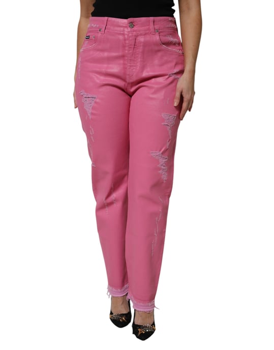 Distressed Highwaist Straight Jeans - Image 1