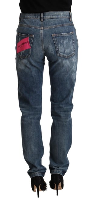Versleten Denim Jeans Recht Model - Image 3