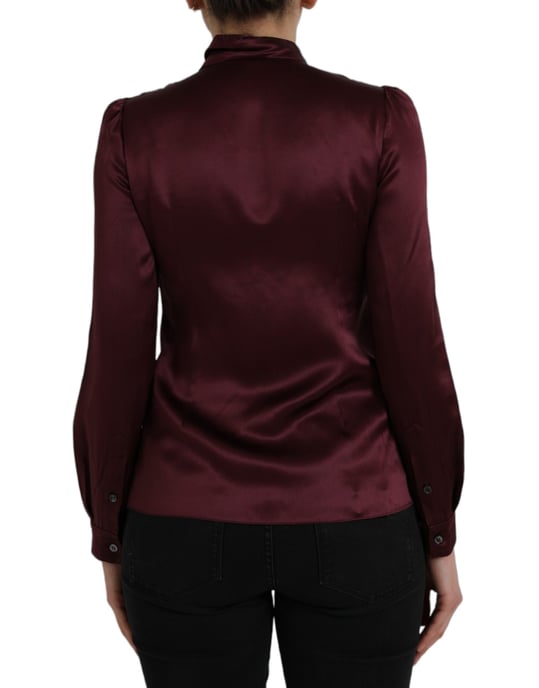 Silk Bow Tie Blouse - Image 3