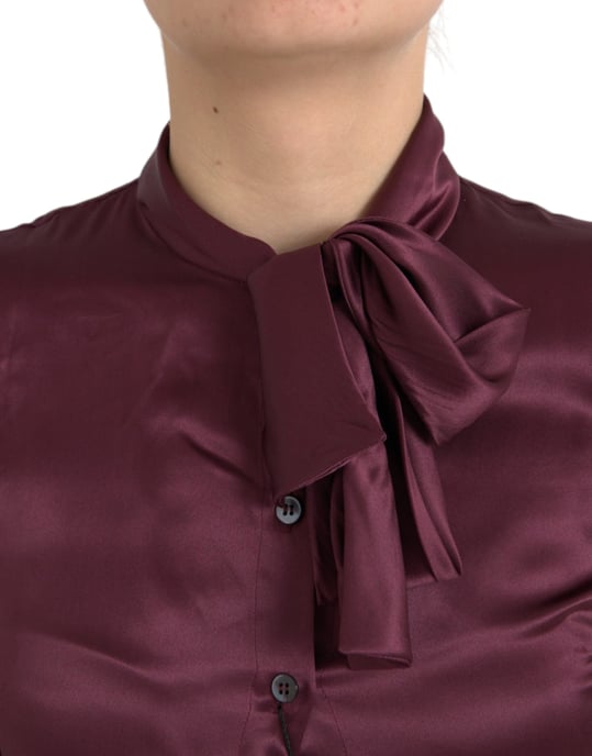 Silk Bow Tie Blouse - Image 4