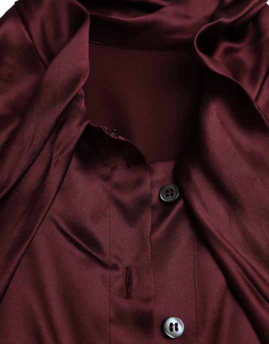 Silk Bow Tie Blouse - Image 6