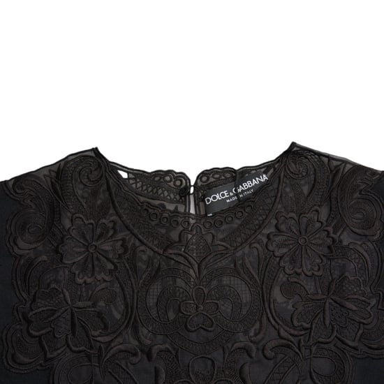Blus med spetskrage och lång ärm - Image 5