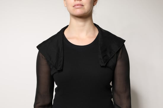 Ribbed Knit Top Sheer Mesh Sleeves - Image 5