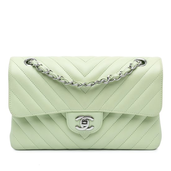 Chanel 19 Mini Flap Bag Pale Green Lambskin - Image 1