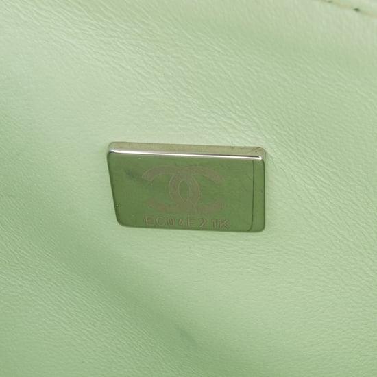 Chanel 19 Mini Flap Bag Pale Green Lambskin - Image 6