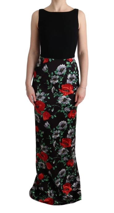 Floralprint Silk Gown Maxi Dress - Image 1