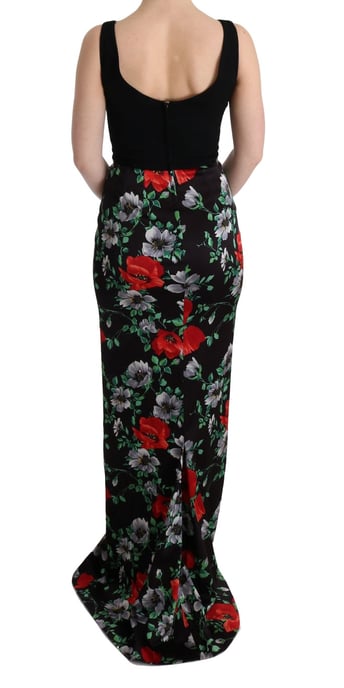 Floralprint Silk Gown Maxi Dress - Image 3
