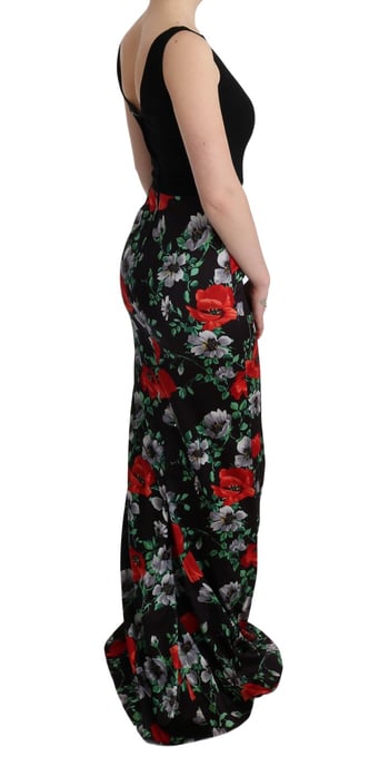 Floralprint Silk Gown Maxi Dress - Image 4
