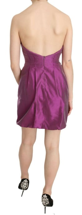 Mini-jurk Strapless Zijde Cocktail - Image 4