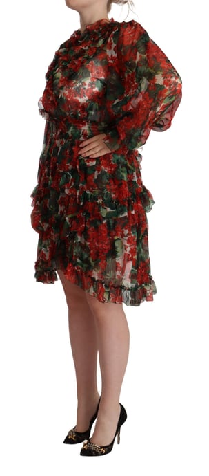 Floral Print Mini Dress Geranium Print - Image 2