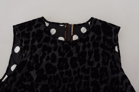 Velvet Mini Dress Leopard Print Sleeveless - Image 5