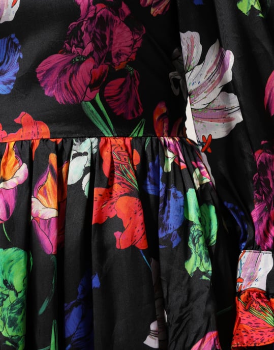 Bloemenprint Ruchesjurk - Image 6