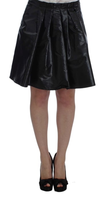 Svart Blazer Kjol Kostym Blå Kontrast - Image 5