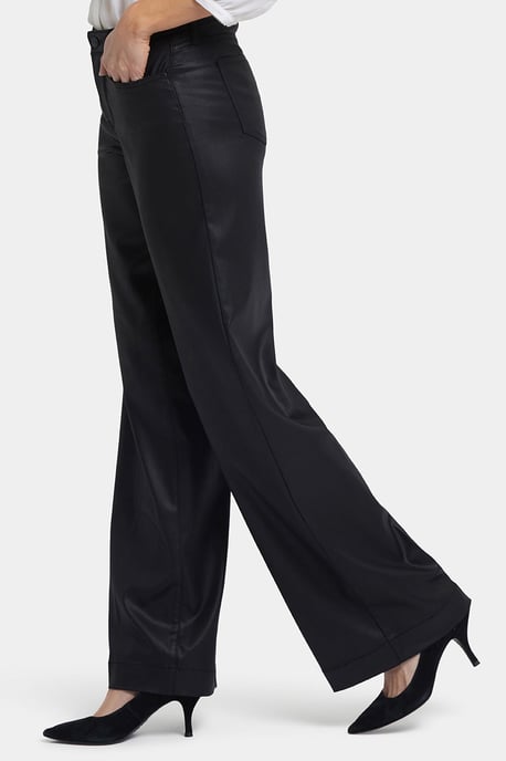 Gecoate Teresa Wijde Pijpen Jeans | Zwart Gecoat - Image 2
