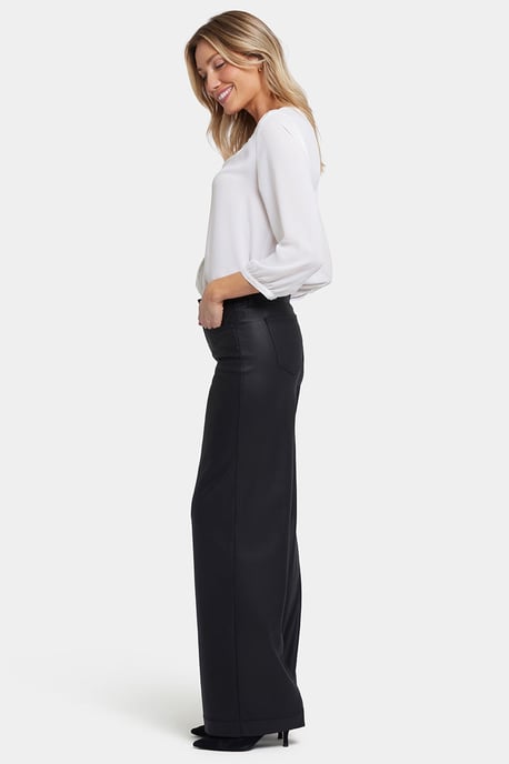 Gecoate Teresa Wijde Pijpen Jeans | Zwart Gecoat - Image 4