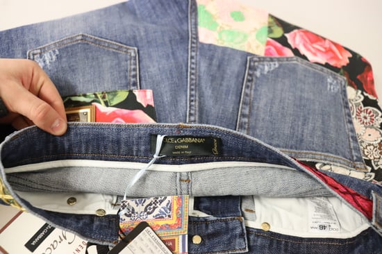 Dolce Gabbana Floral Patch Jeans Distressed Denim - Image 5