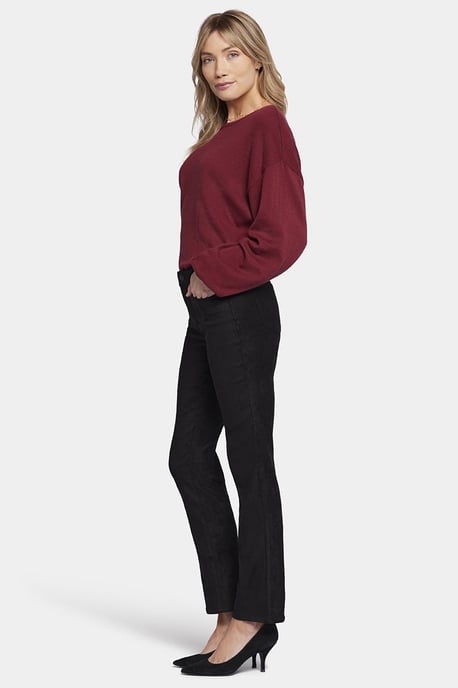 Sheri Slim Broek Zwarte Faux Suède | Zwart - Image 4