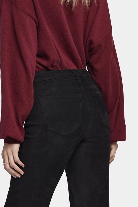 Sheri Slim Broek Zwarte Faux Suède | Zwart - Image 5