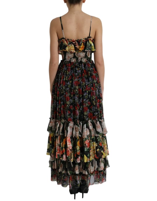 Floralprint Maxi Dress Tiered Ruffle Style - Image 3