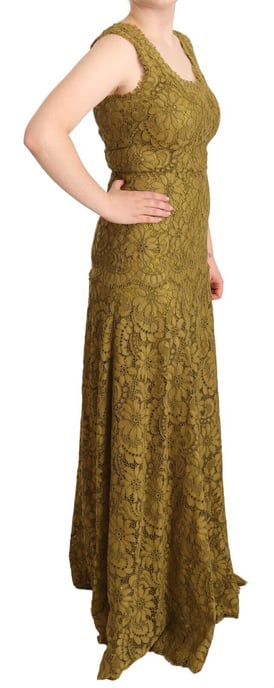 Lace Maxi Dress Sleeveless Vneck - Image 3